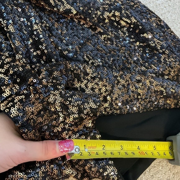 Shoshanna Gold Sequin Zena Back Tie Romper Size 4 - Picture 10 of 10